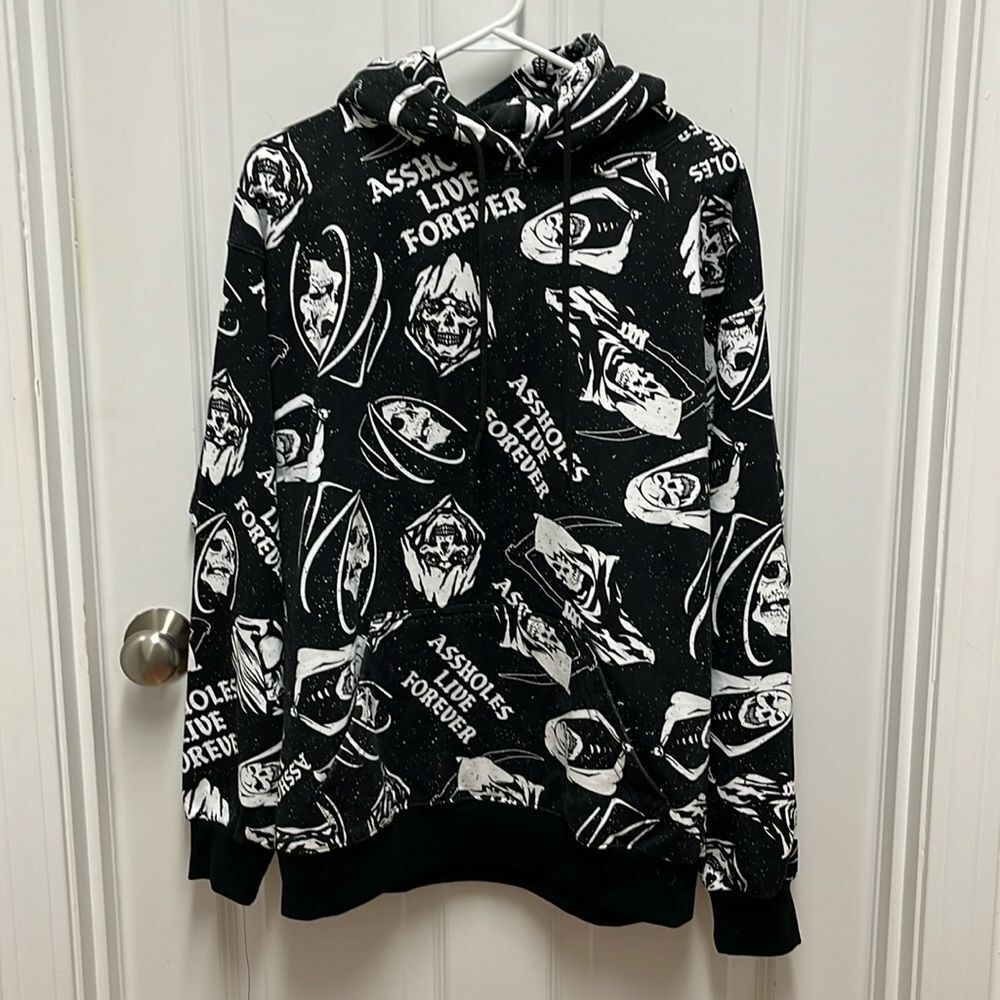 ALF REAPER UNISEX BLACK PRINTED‎ HOODIE